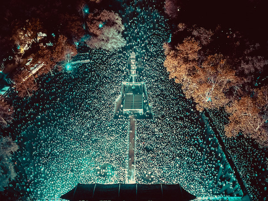 Aerial shot of Monster Energy Aftershock 2017 crowd