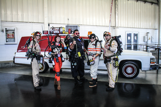 Ghostbusters costumes at Big Adventure