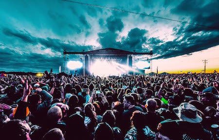 Monster Energy Carolina Rebellion crowd at dusk