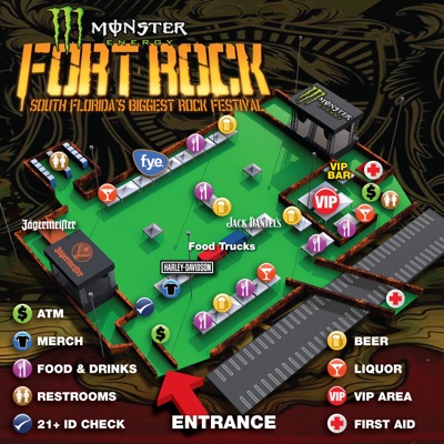 Fort Rock festival map