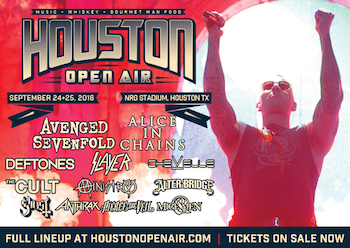 Houston Open Air flyer with partial band lineup