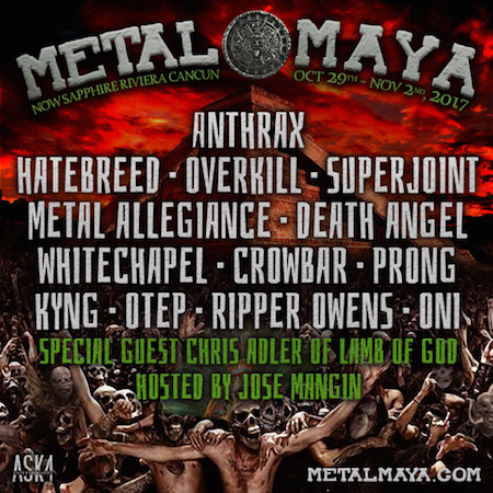 Metal Maya flyer with band lineup
