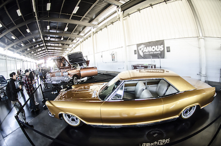 Custom gold car at MUSINK 2018