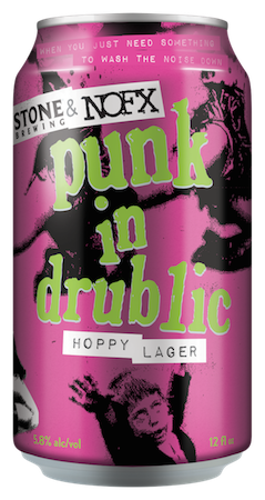 Stone & NOFX Punk in Drublic Hoppy Lager can