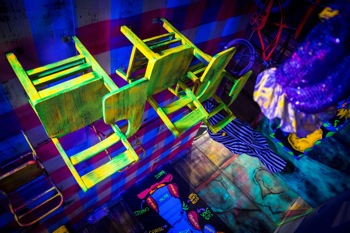 Upside down room at Rob Zombie's Great American Nightmare 2014