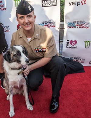 Puppy Rescue Mission on the red carpet at opening night of Rob Zombie's Great American Nightmare