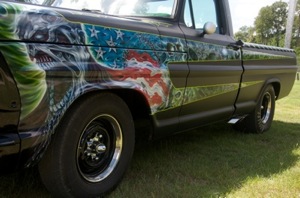 Driver-side view of Rob Zombie's custom 1967 Ford F-100