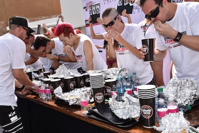 Takeru Kobayashi and others compete in Gringo Bandito Chronic Tacos Challenge (2016)