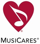 MusiCares logo: a red heart with a white eighth note inside