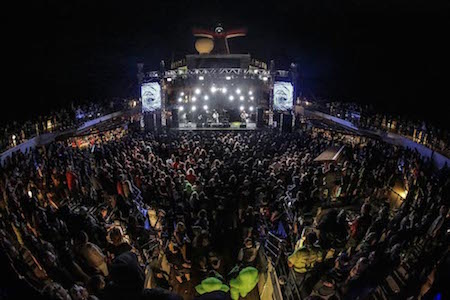 Stone Sour performs on the Carnival Liberty deck stage on ShipRocked 2018
