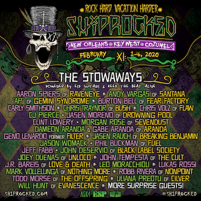 ShipRocked flyer with all-star lineup for The Stowaways
