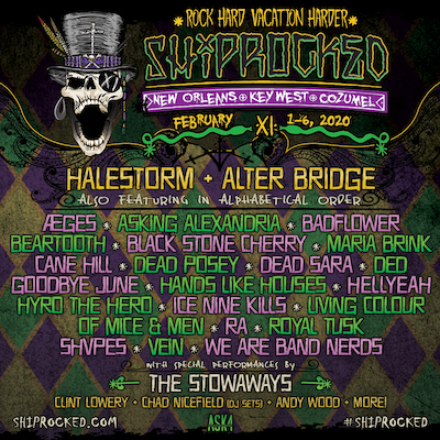 ShipRocked flyer with band lineup