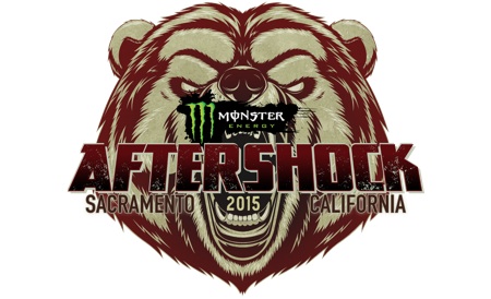 Monster Energy AFTERSHOCK 2015, Sacramento, California grizzly bear logo