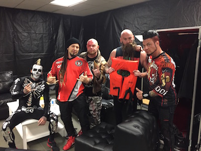 Five Finger Death Punch poses with lifejacket for the Life Looks Good On You campaign