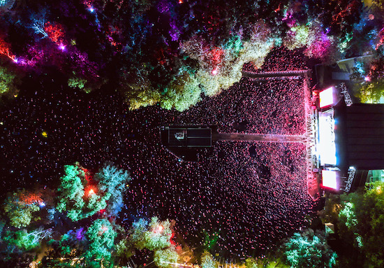 Aerial shot of sold out crowd at Monster Energy Aftershock 2018