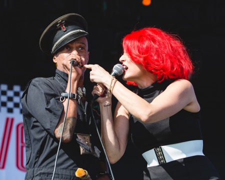Angelo Moore of Fishbone duets with Monique Powell of Save Ferris at Back To The Beach