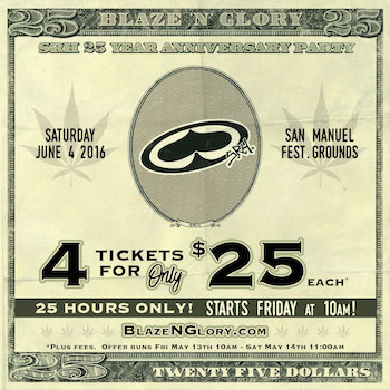 Blaze 'N' Glory 4 for $25 (each) offer, for 25 hours only!