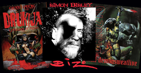 Flyer for Glenn Danzig and Simon Bisley signings at Blackest Of The Black