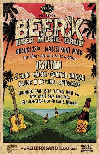 91X presents BeerX flyer with band lineup and venue details