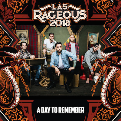 Las Rageous 2018 logo with A Day To Remember band photo