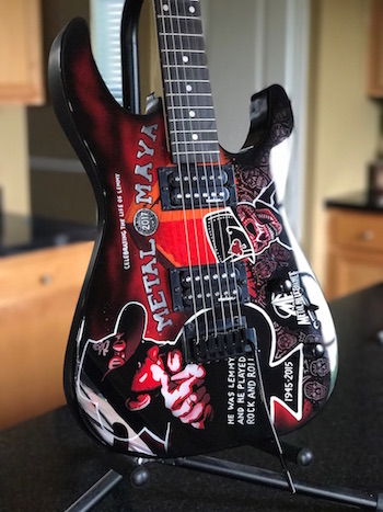 Lemmy Kilmister custom-painted Jackson guitar