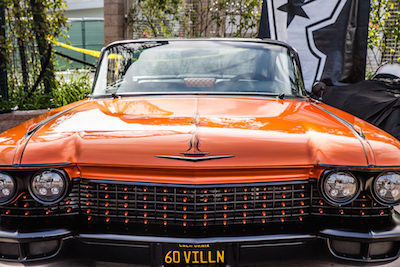 Orange lowrider at the Famous Stars and Straps booth MUSINK, photo by Gentle Giant Digital