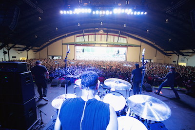 View from stage during Pennywise performance at MUSINK, photo by Scott Uchida