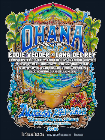 Ohana flyer with music lineup and venue details