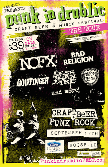 Punk In Drublic Boise flyer with band lineup and venue details