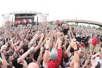 Five Finger Death Punch at Monster Energy's Welcome To Rockville 2014; photo by Harry Reese
