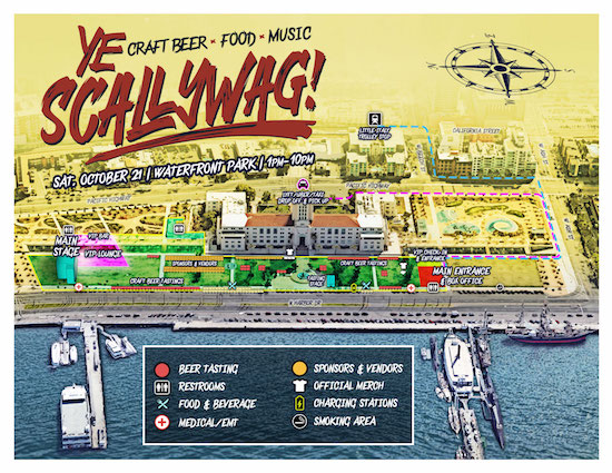 Ye Scallywag! Waterfront Park venue map