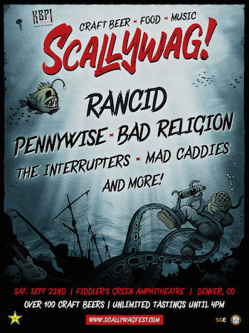 Scallywag! Denver flyer with band lineup and show details