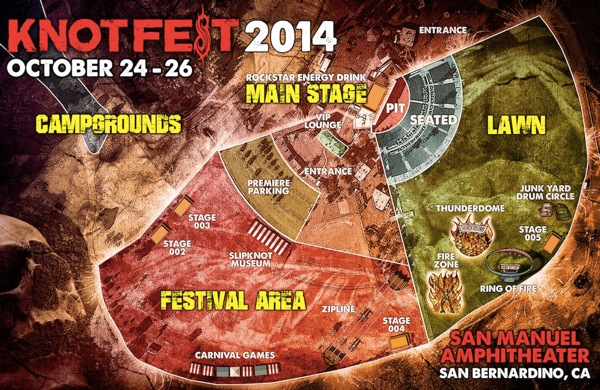 Map of the KNOTFEST festival grounds