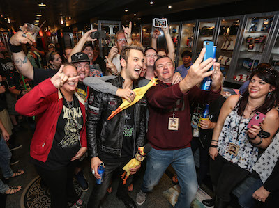 Fans taking selfie with Arejay Hale
