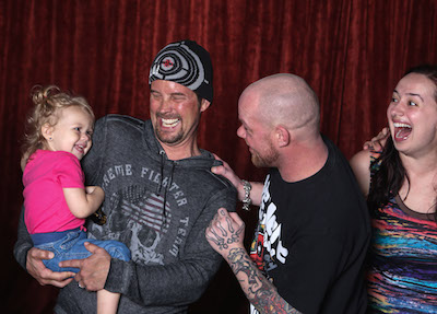 Ivan Moody with fans