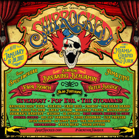 ShipRocked 2017 flyer with full band lineup