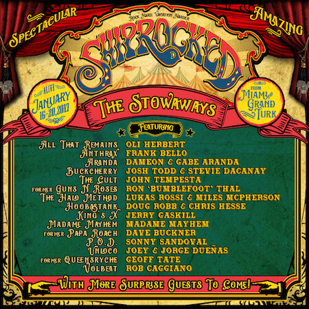 Full lineup for The Stowaways all-star band on ShipRocked 2017